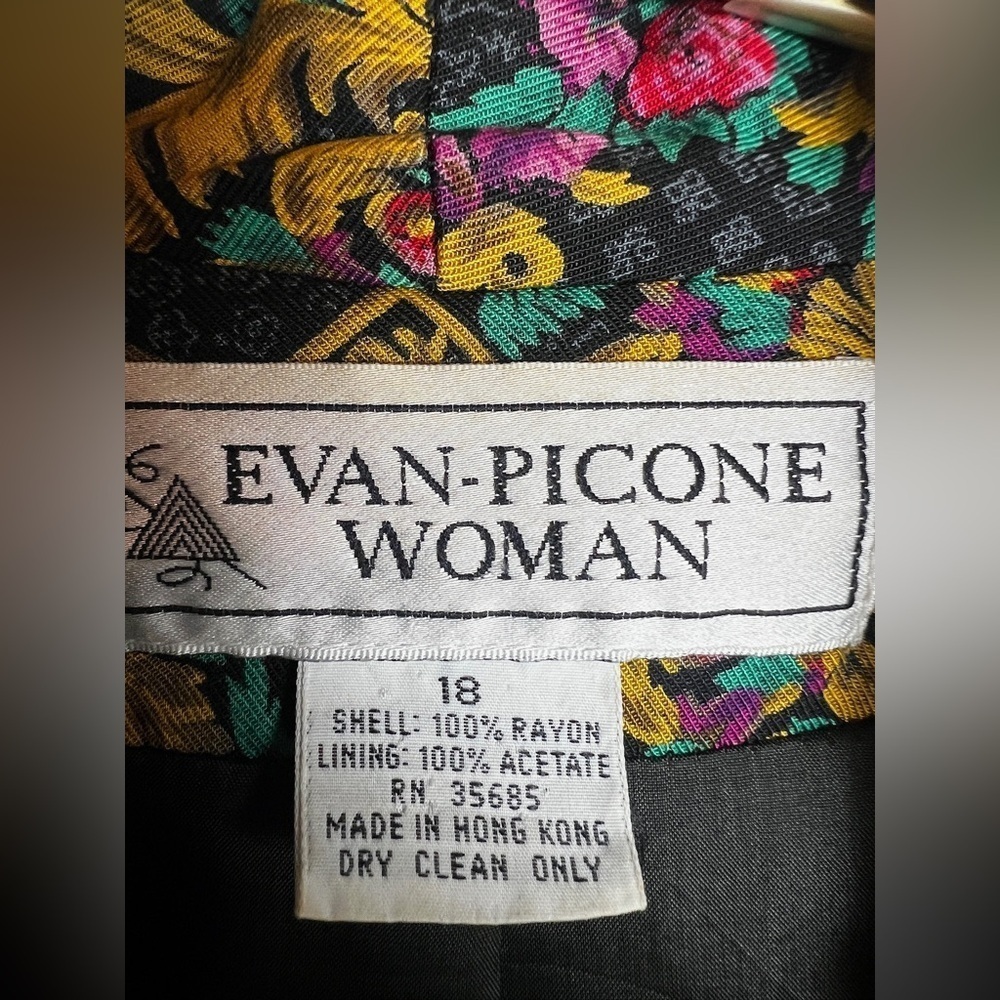 Vintage colorful  Evan piccone colorful blazer 18 - Picture 4 of 9